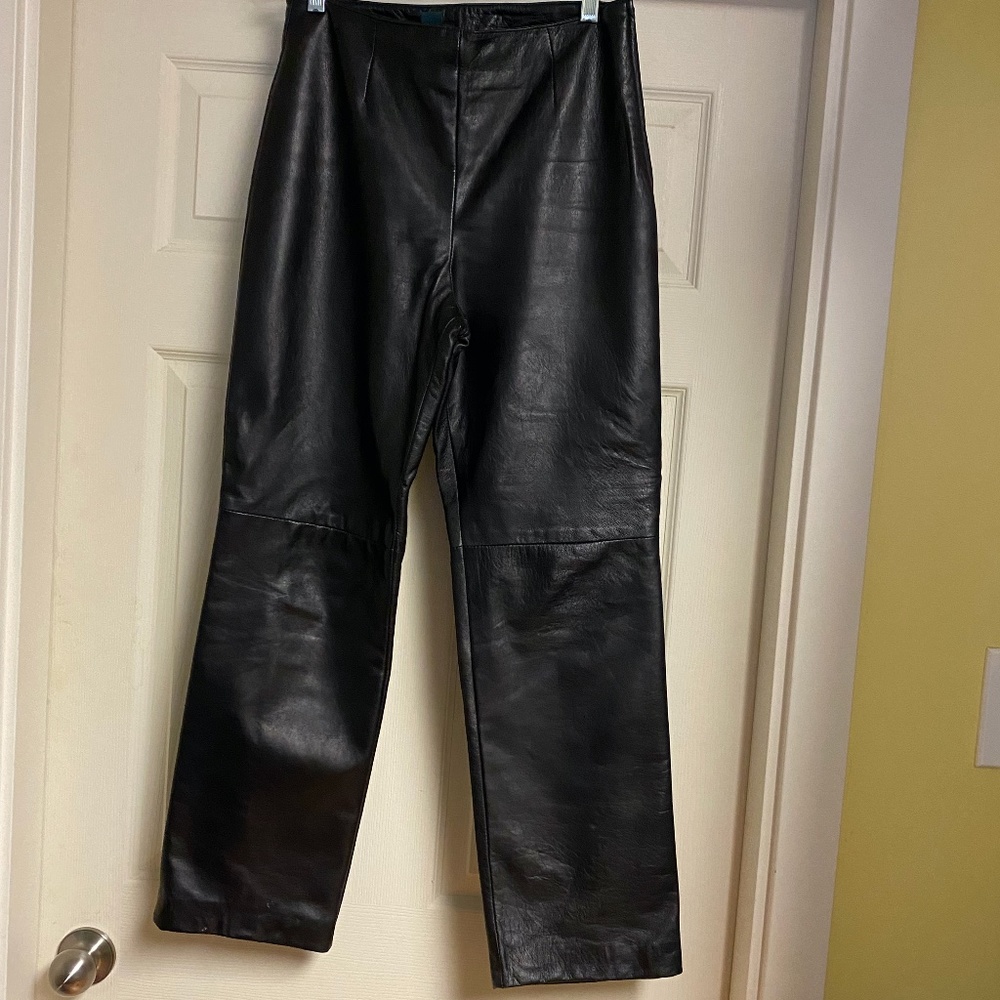 Vintage Danier Leather cropped coat and pants ensemble - Picture 5 of 10